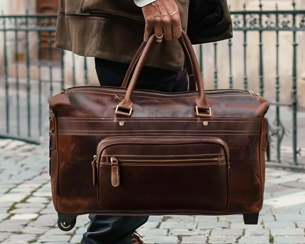 leather carry on bags